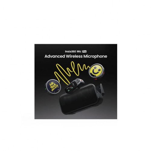 Trådløst mikrofonsystem Insta360 Mic Pro - sort