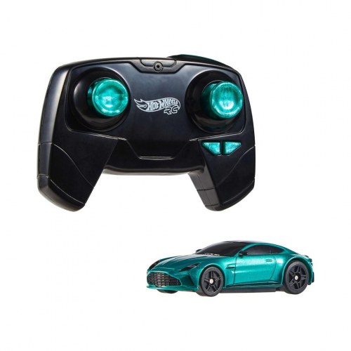 Fjernstyret legetøjsbil Hot Wheels RC Aston Martin Vantage 1:64 - turkis