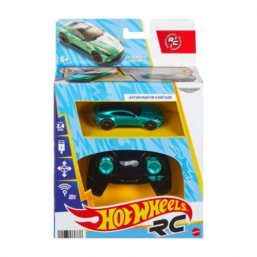 Fjernstyret legetøjsbil Hot Wheels RC Aston Martin Vantage 1:64 - turkis