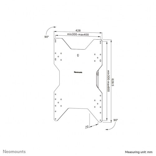TV-vægbeslag Neomounts WL85-515BL16 55-75" - sort