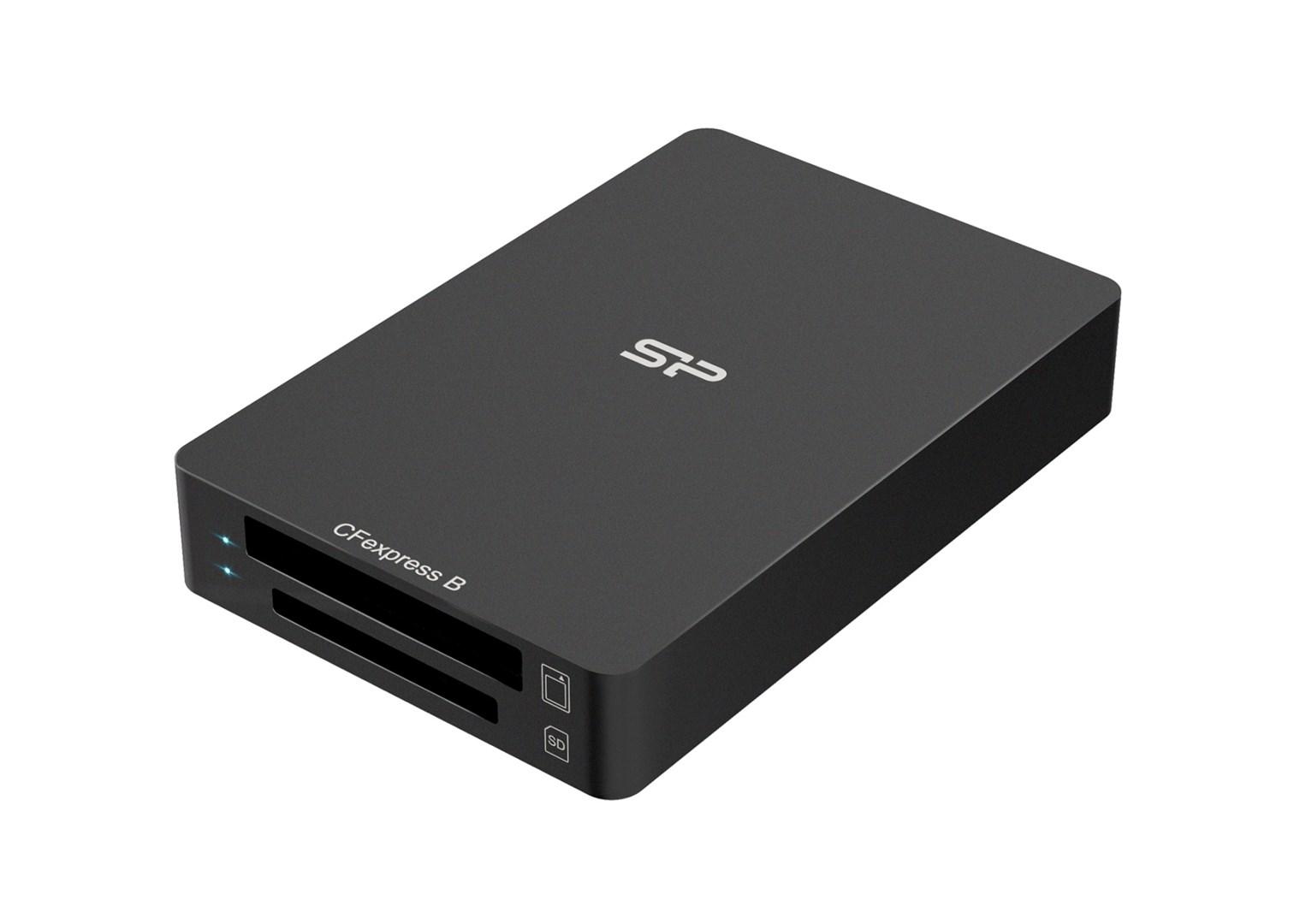 Hukommelseskortlæser Silicon Power CreatePro BS10 til CFexpress Type B og SD 4.0 - sort