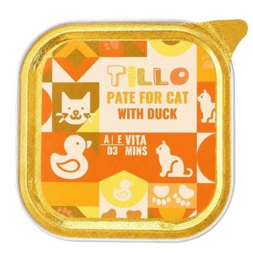 Vådfoder til kat Tillo paté med and - 100 g