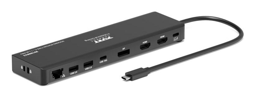 PORT Connect mobil dockingstation USB-C med 4K, 10 porte og 100 W Power Delivery - sort