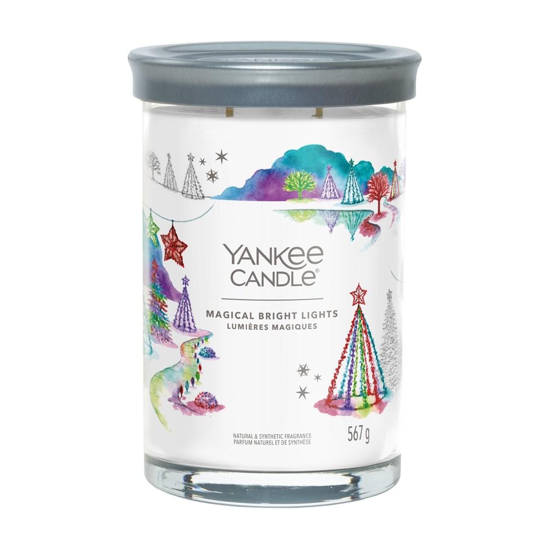 Yankee Candle Magical Bright Lights duftlys 567 g - hvidt rundt julelys