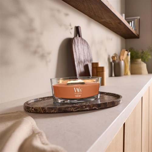 Duftlys WoodWick Saffron Smoke Ellipse