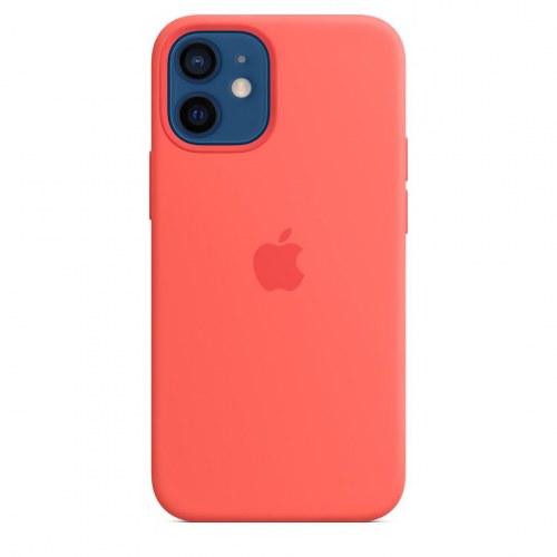 Mobilcover Apple iPhone 12 mini Silicone Case med MagSafe - Pink Citrus