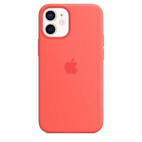 Mobilcover Apple iPhone 12 mini Silicone Case med MagSafe - Pink Citrus