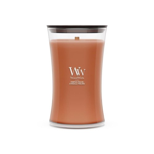 WoodWick Pumpkin Praline duftlys i glas - 1 stk., brændetid 110-120 timer