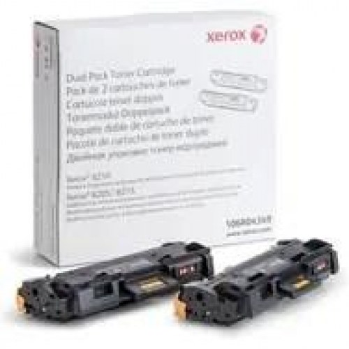 Xerox 106R04349 original sort toner, twin pack med 2 patroner til laserprinter, 3000 sider