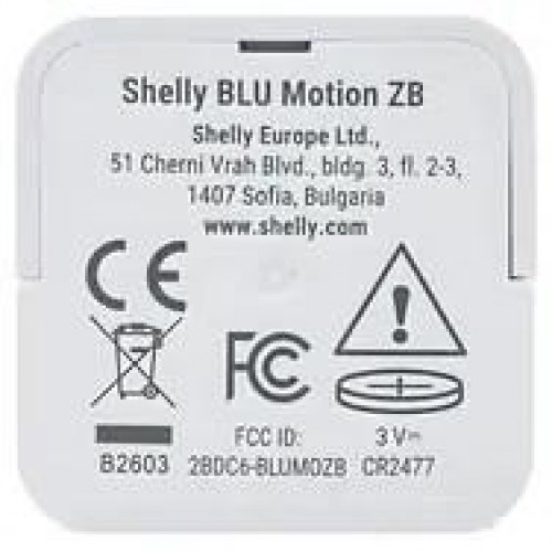 PIR-bevægelsessensor Shelly BLU Motion ZB - hvid