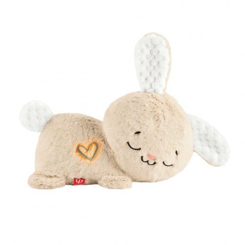 Kaninbamse med lyd Fisher-Price Soothe & Settle Bunny - beige/hvid