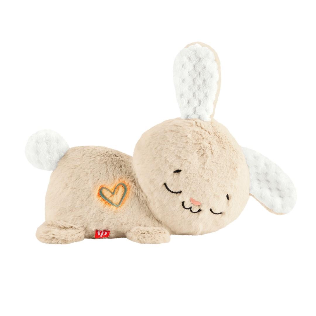 Kaninbamse med lyd Fisher-Price Soothe & Settle Bunny - beige/hvid