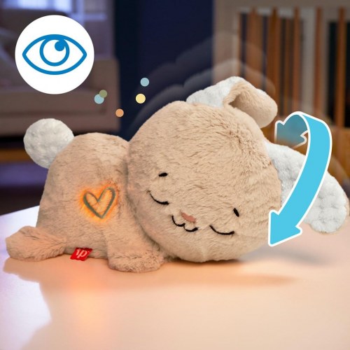 Kaninbamse med lyd Fisher-Price Soothe & Settle Bunny - beige/hvid