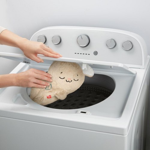 Kaninbamse med lyd Fisher-Price Soothe & Settle Bunny - beige/hvid