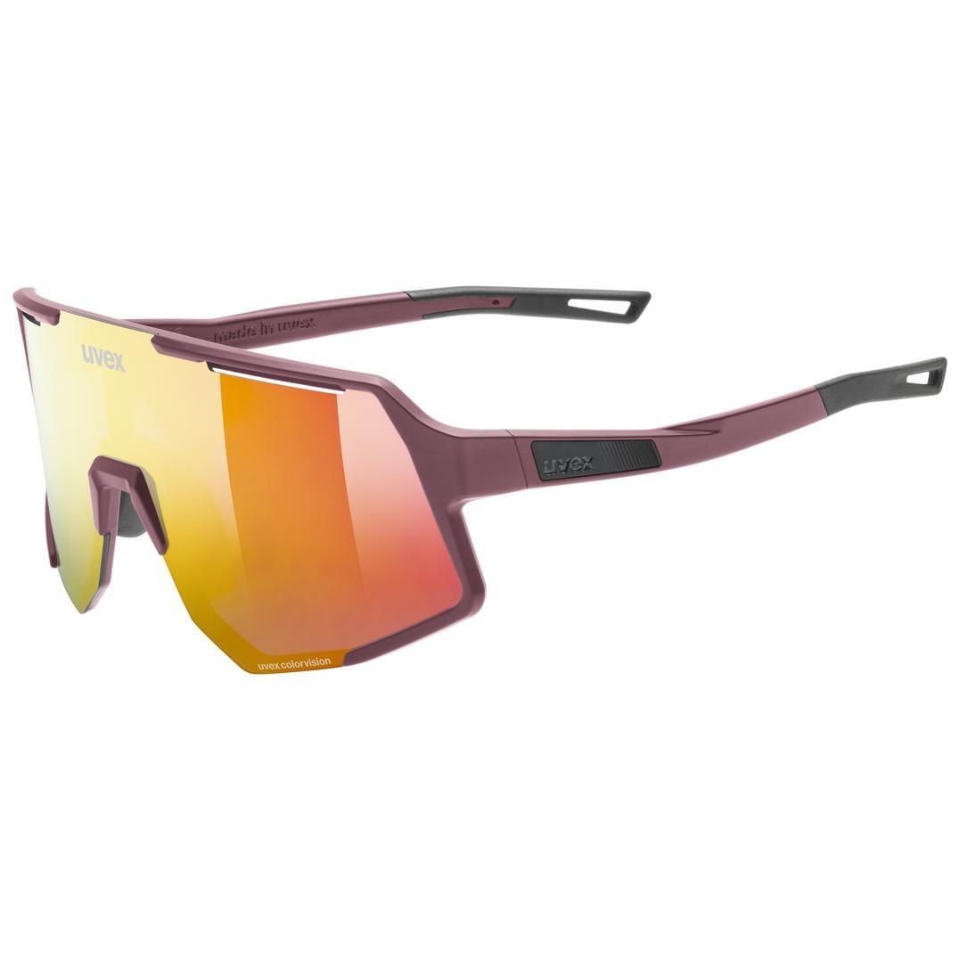uvex sequenze CV multisportbriller unisex semi-rimless med spejllinser - rød
