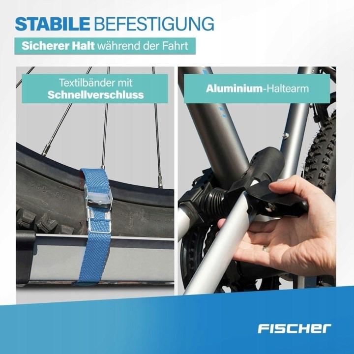 FISCHER Dach-FahrradtrA¤ger, fALr 1 FahrrA¤der zur Befestigung auf der KFZ-Dachreling, zum Transport von