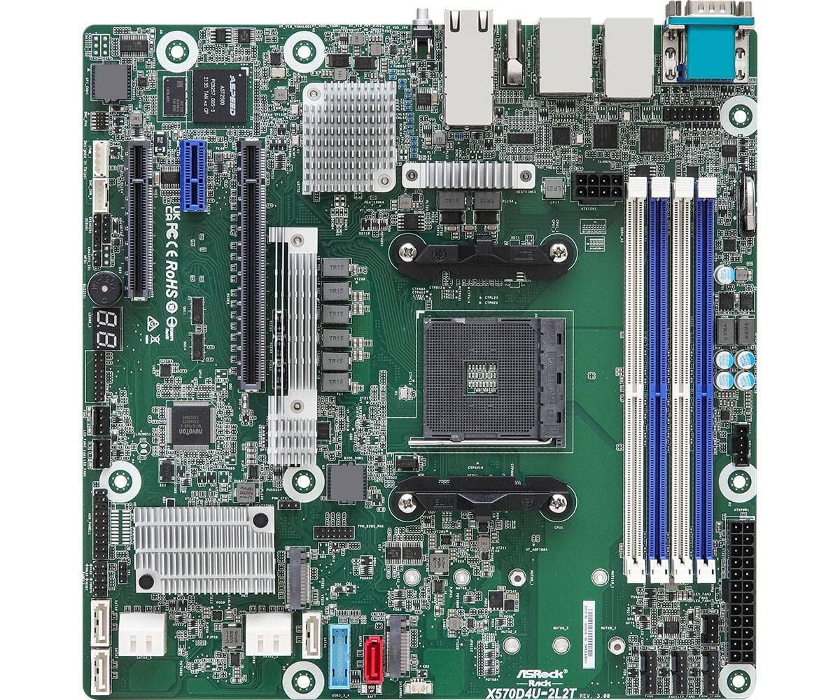 Bundkort ASRock X570D4U-2L2T/BCM AMD X570 Socket AM4 micro ATX