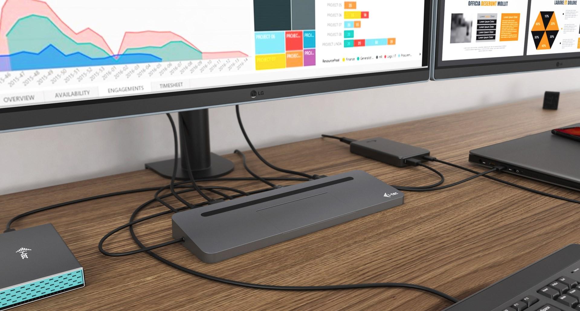Dockingstation I-Tec Metal USB-C Ergonomic 4K 3x Display - 85 W
