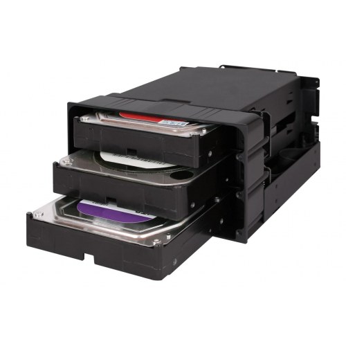 Icy Dock MB830SP-B harddiskkabinet til 3 x 3,5 tommer SAS/SATA HDD med hot-swap, sort