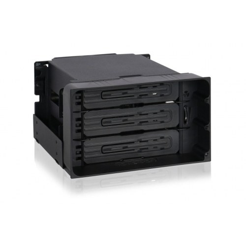Icy Dock MB830SP-B harddiskkabinet til 3 x 3,5 tommer SAS/SATA HDD med hot-swap, sort