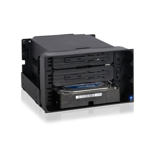 Icy Dock MB830SP-B harddiskkabinet til 3 x 3,5 tommer SAS/SATA HDD med hot-swap, sort