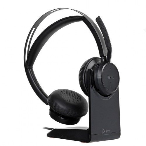 Headset Poly Voyager Focus 2-M USB-C-C med USB-C/A-adapter og ladestander