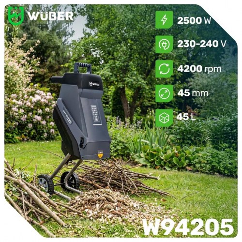 Elektrisk grenkværn 2500 W 45 l - W94205