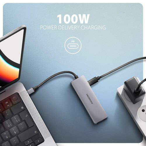 USB-C hub AXAGON HMC-5H60 - HDMI 4K, 2 x USB-A, PD 100 W