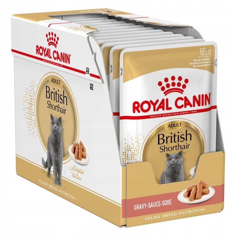 Royal Canin British Shorthair Adult Gravy vådfoder til kat - 12x85 g