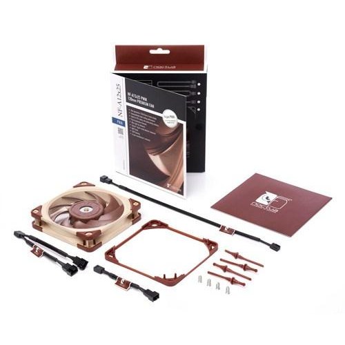 Noctua NF-A12X25 PWM 120 mm kabinetventilator til computer med 4-pin og 450-2000 RPM
