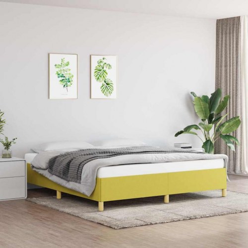 Boxspring sengeramme grøn 180x200 cm - stof