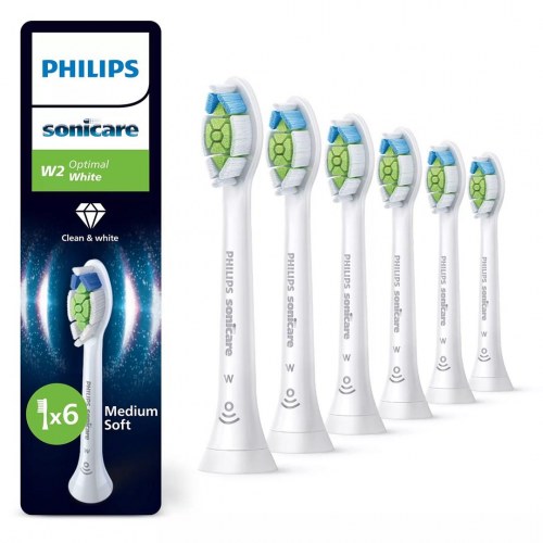 Philips Sonicare Optimal White HX6066/87 tandbørstehoveder 6-pak - hvid