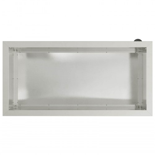 Plantekasser med LED 2 stk. - sølv 40 x 80 x 40 cm
