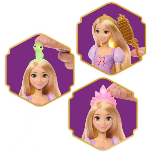 Modedukke Disney Princess Rapunzel med lys i håret