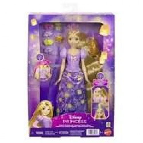 Modedukke Disney Princess Rapunzel med lys i håret