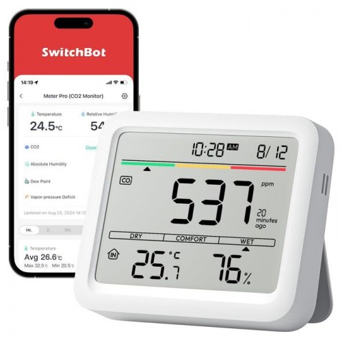 CO2-måler SwitchBot Meter Pro - hvid
