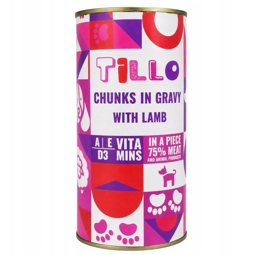 Tillo Chunks in Gravy med lam - vådfoder til voksne hunde, 1,25 kg