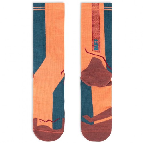 Merinostrømper Buff Merino Lightweight Crew Sock LWC4 - orange, L 42-44