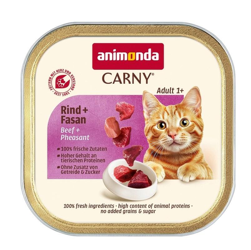 animonda Carny Adult Okse og fasan - komplet vådfoder til voksne katte, 85 g