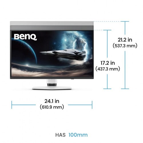 Gaming-skærm BenQ EX271UZ 26,5" 4K OLED - sort/hvid
