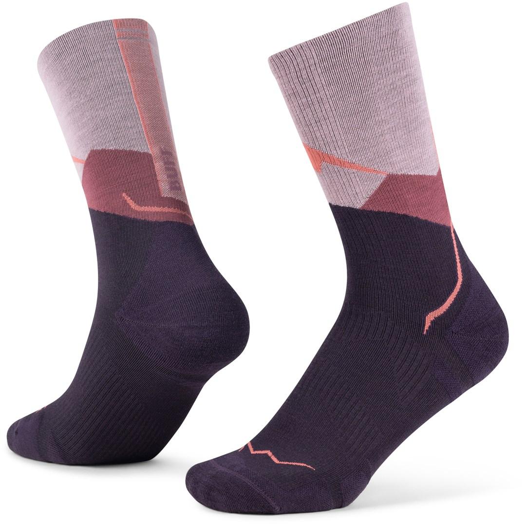 Buff Merino Lightweight Crew Sock LWC1 strømper - pink, str. L 42-44, unisex