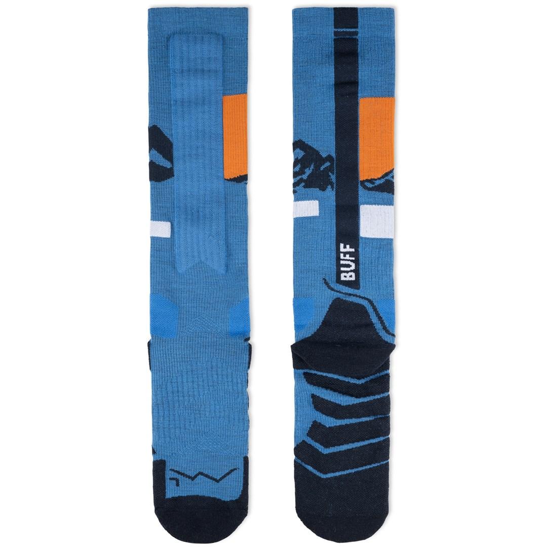 Buff Merino HW Over The Socks HWO1 strømper - blå, str. L 42-44, unisex voksen