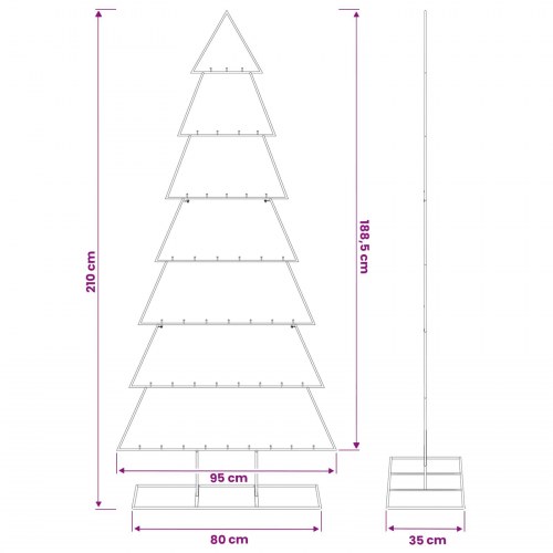Juletræ i metal KUOPIO 210 cm - hvid