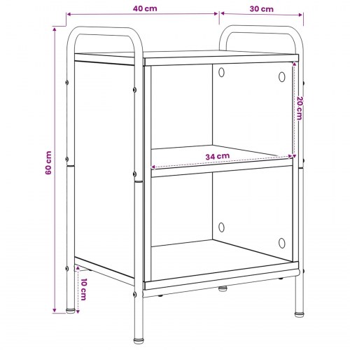 Sengeborde 2 stk. gammelt træ 40 x 30 x 60 cm