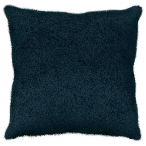 Pudebetræk HEERLEN 2 stk. i faux kaninpels - mørkeblå 70 x 70 cm