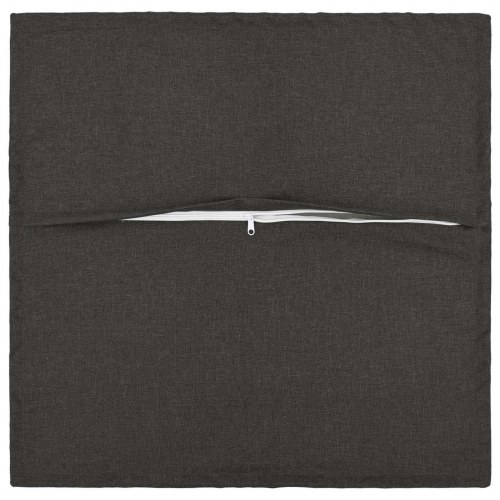 Pudebetræk HOUTEN 2 stk. - mørkegrå 40 x 40 cm faux linned