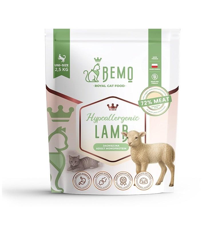 BEMO Hypoallergenic Lamb tørfoder til voksne katte, kornfrit, 2,5 kg