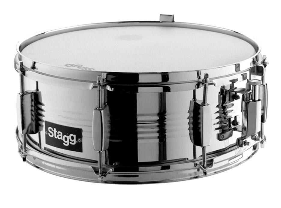 Stagg SDS-1455ST8/M lilletromme i metal 14 x 5,5" med 8 lugs, sølvfarvet