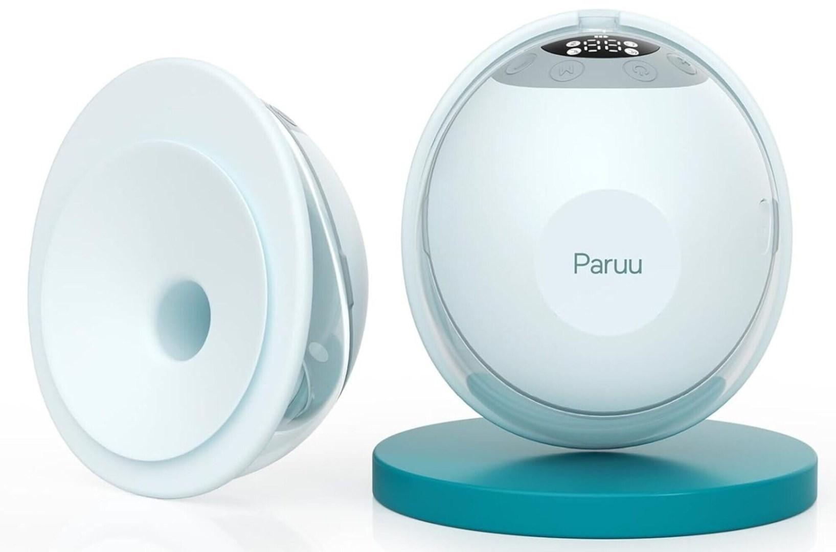 Momcozy Paruu P20 dobbelt trådløs elektrisk brystpumpe med LED-display - grøn