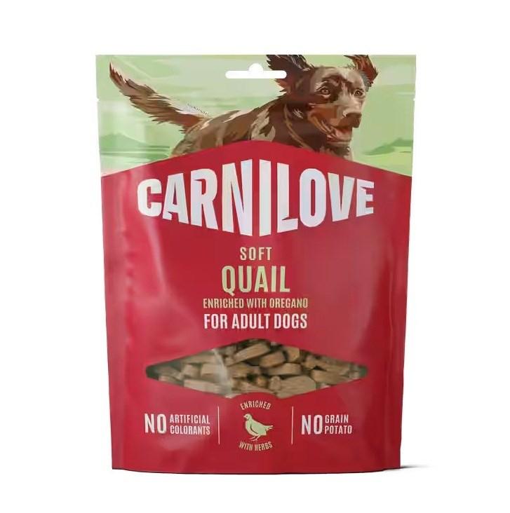 CARNILOVE Soft Quail med oregano hundegodbid til voksne hunde, kornfri og glutenfri, 200 g